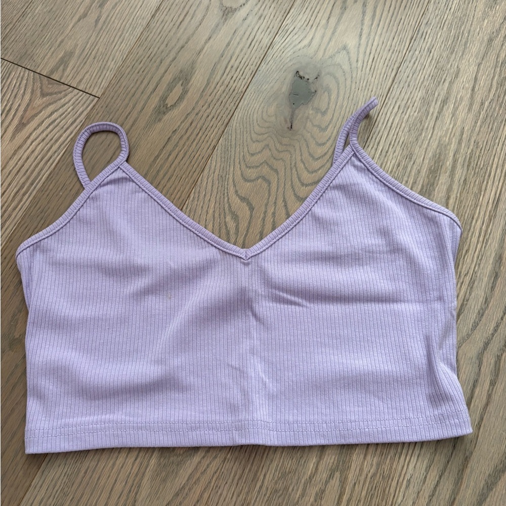 SHEIN Purple Fitted Crop Camisole